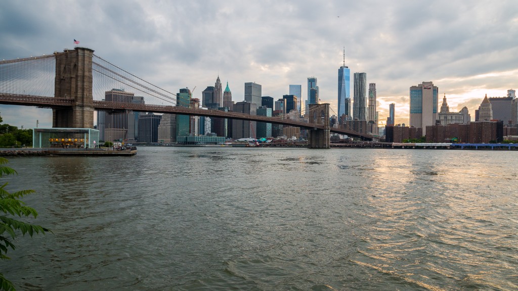 Manhattan von Brooklyn (Dumbo) aus gesehen