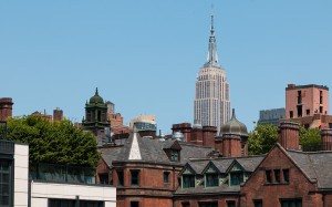 Blick über die Dächer zum Empire State Building