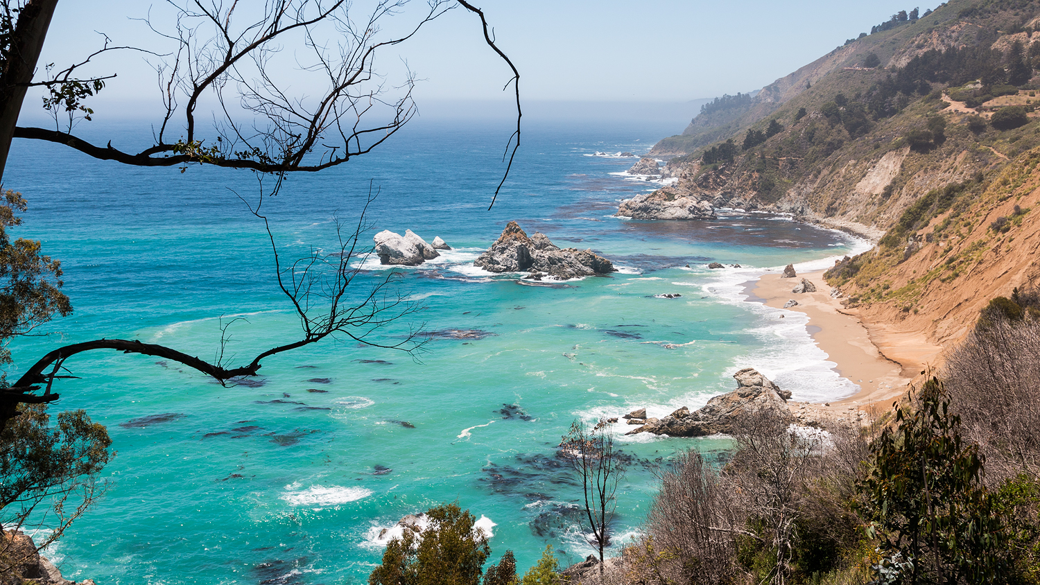 An den McWay Falls mit Blick Richtung Norden