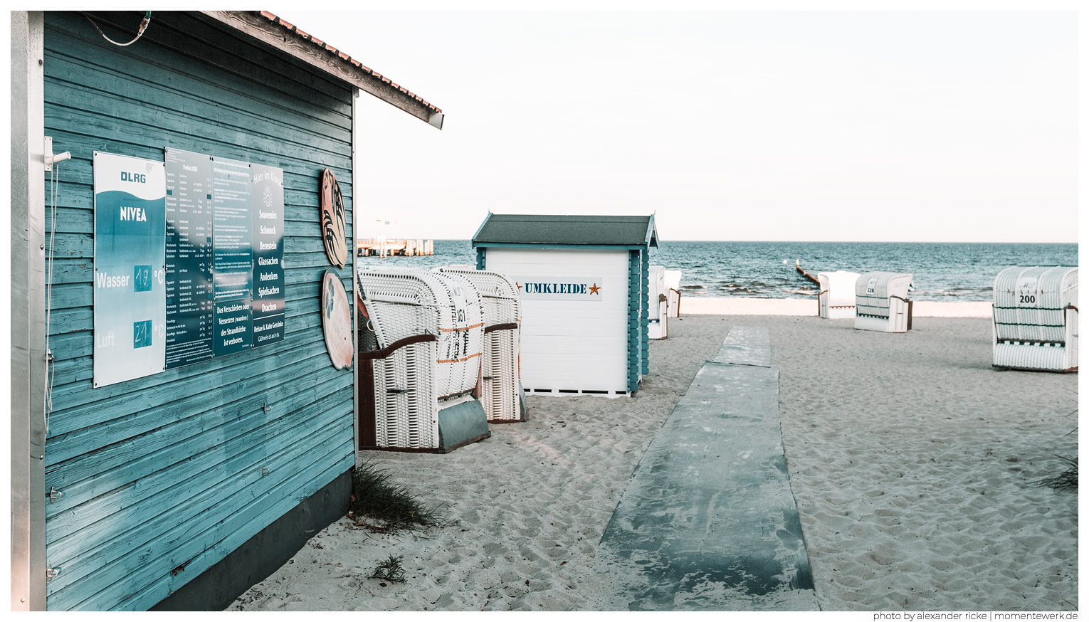 Strandhütte am Ostseestrand von Großenbrode