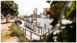 Blick in den Hafen von Heiligenhafen