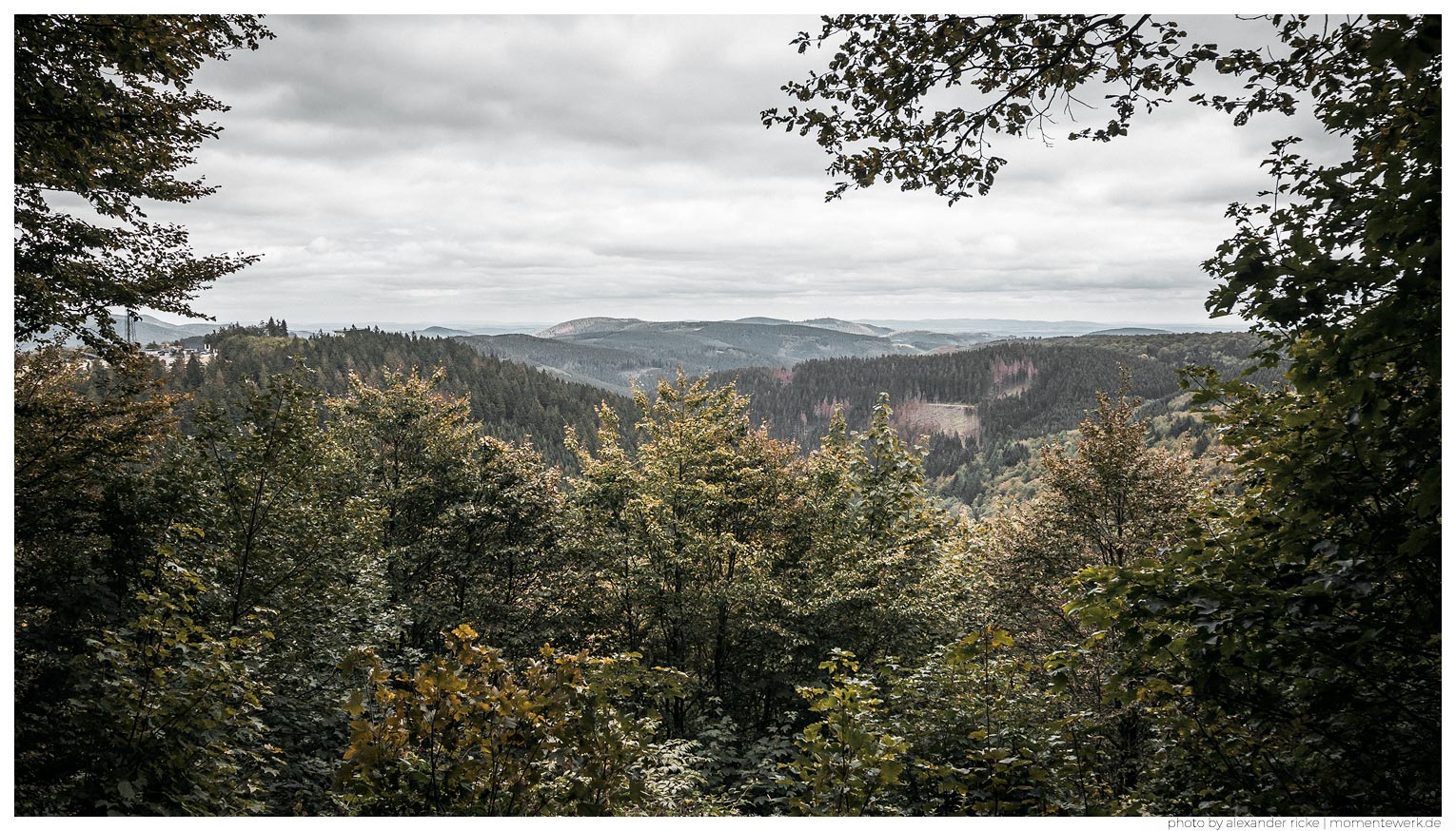 Blick vom Kahlen Asten über das Sauerland